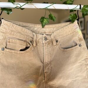 American Eagle Outfitters Tan Straight Leg corduroy Pants size 4